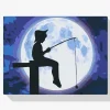 Pintura Diamante - Pescando bajo la luna llena