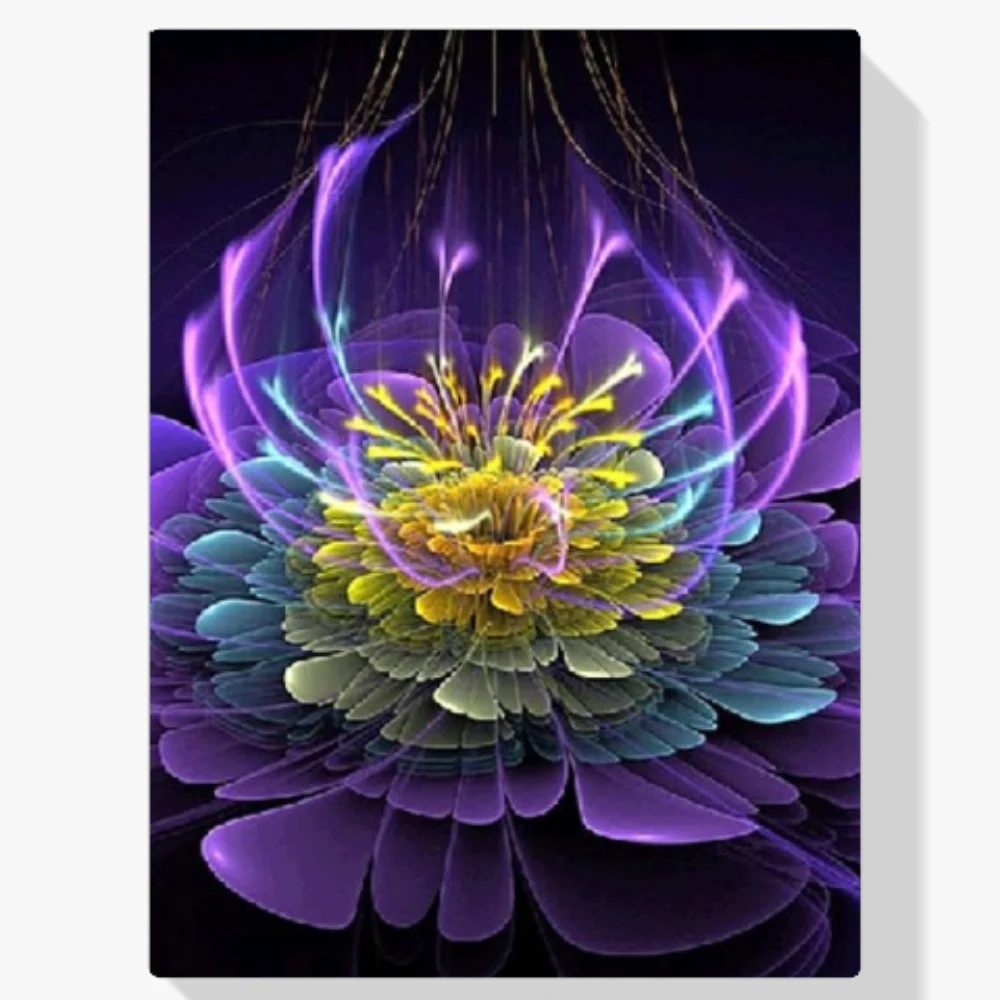 Pintura Diamante - Plato de flores