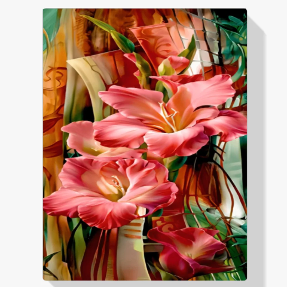 Pintura Diamante - Plato de flores