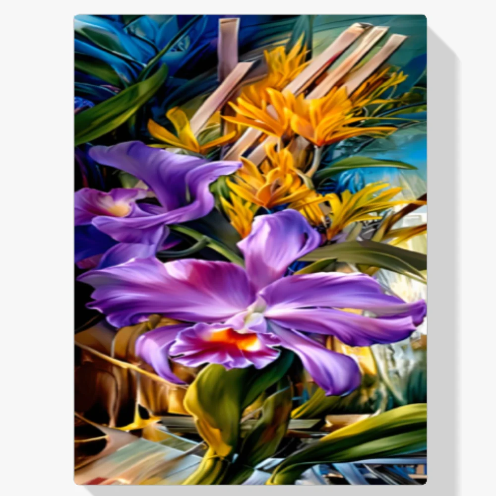 Pintura Diamante - Plato de flores