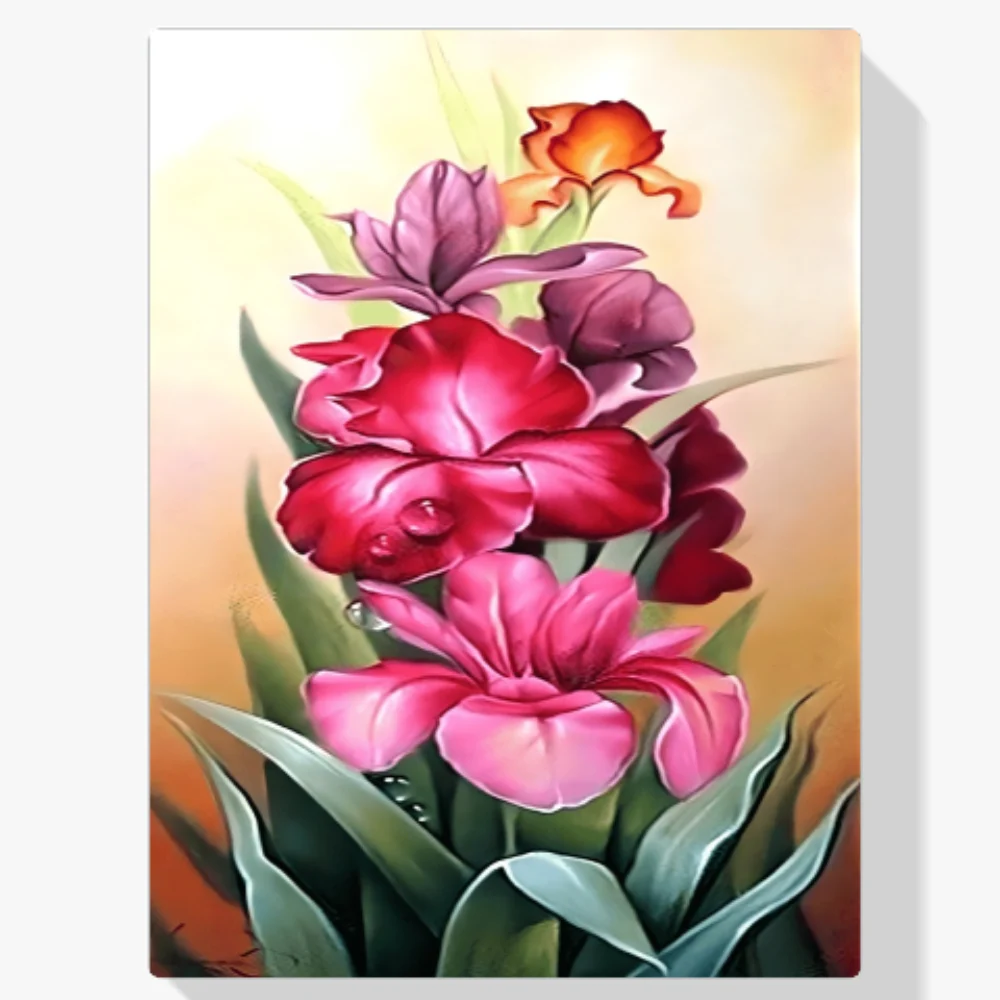 Pintura Diamante - Plato de flores
