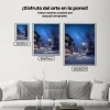 Pintura Diamante - Pueblo oscuro con árbol de Navidad
