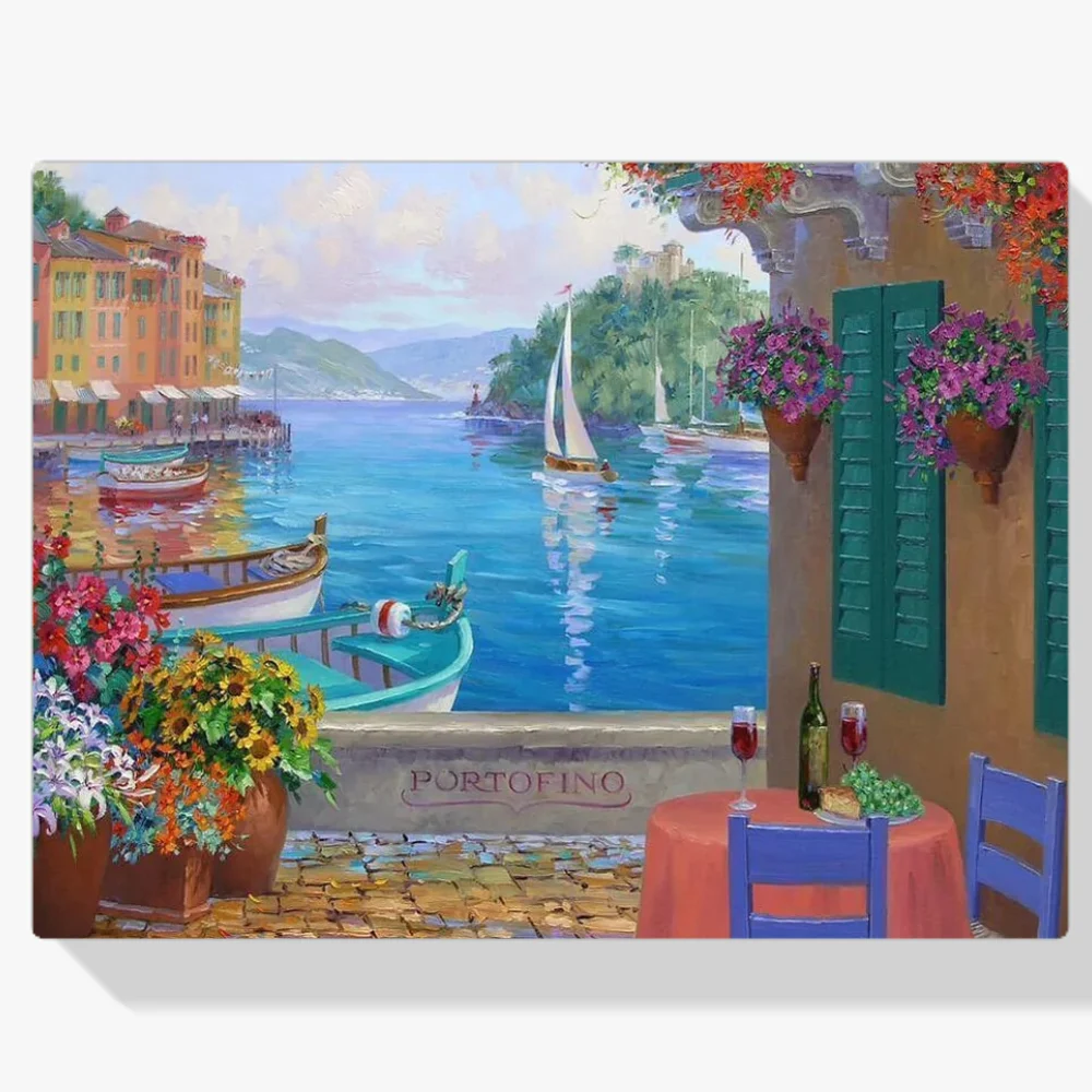 Pintura Diamante - Reflexiones de Portofino