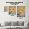 Pintura Diamante - Retrato Vincent van Gogh con sombrero de paja