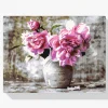 Pintura Diamante - Rosas rosadas