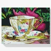 Pintura Diamante - Taza de cerámica pintada