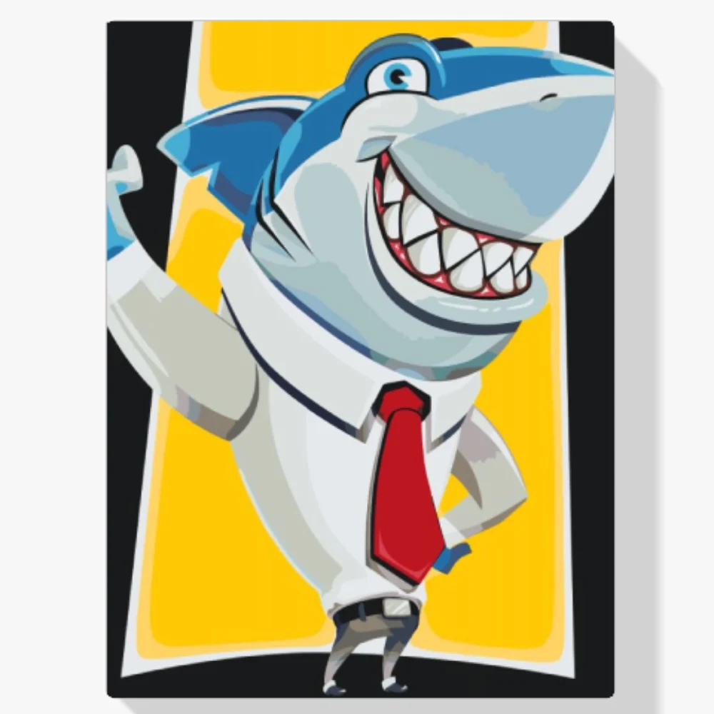 Pintura Diamante - Tiburón emprendedor