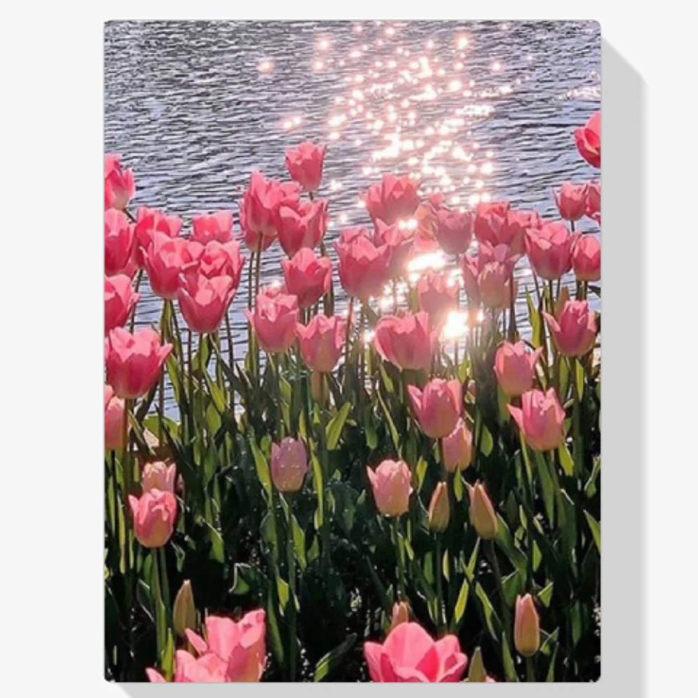 Pintura Diamante - Tulipán rosa