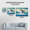 Pintura Diamante - Una ballena en las nubes