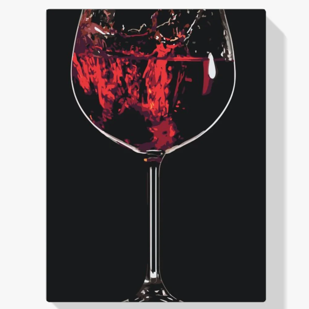 Pintura Diamante - Vino tinto