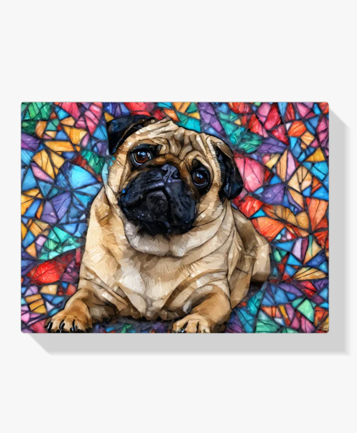 Pintura Diamante - Pug de vidrieras