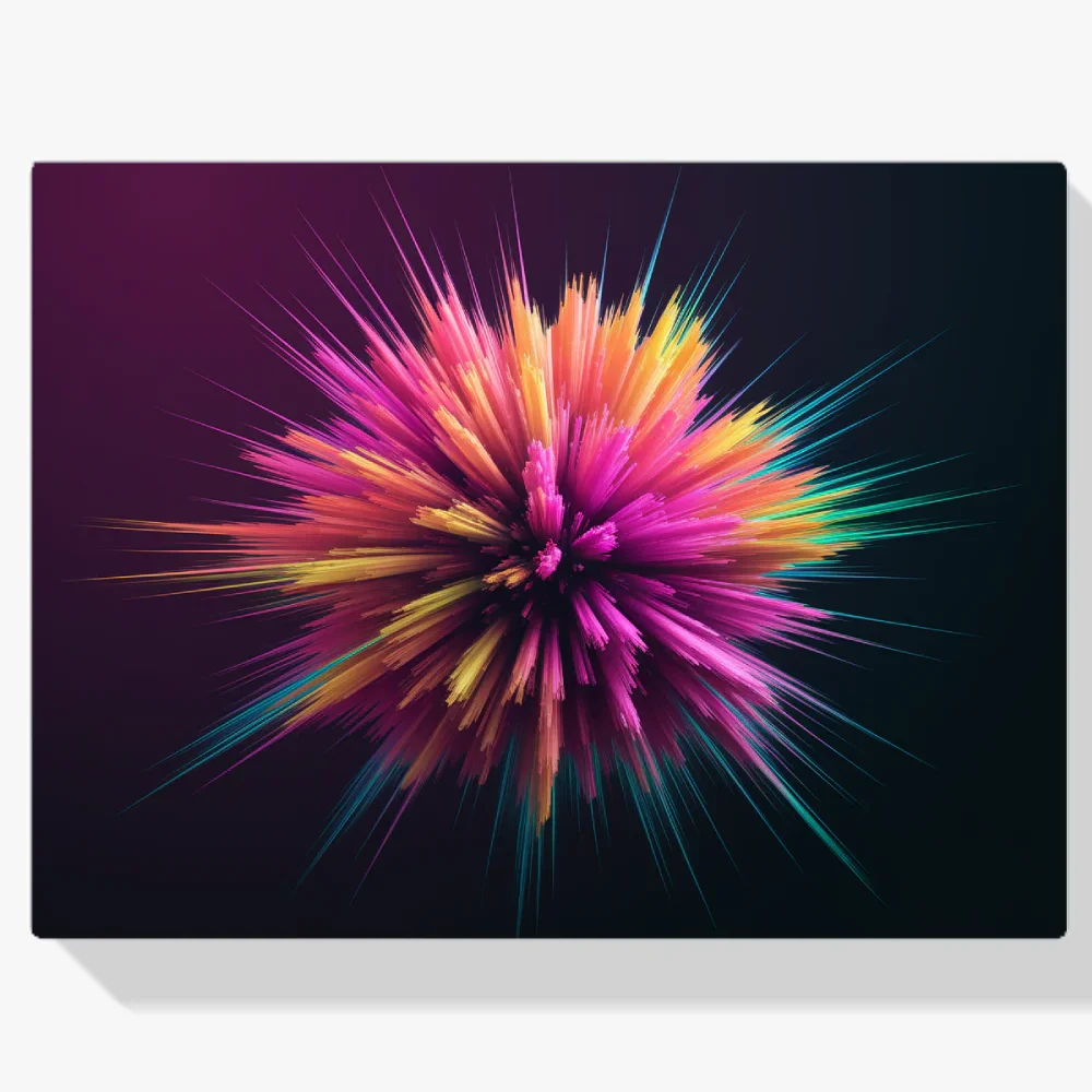 Pintura Diamante - Explosión cósmica abstracta con colores brillantes