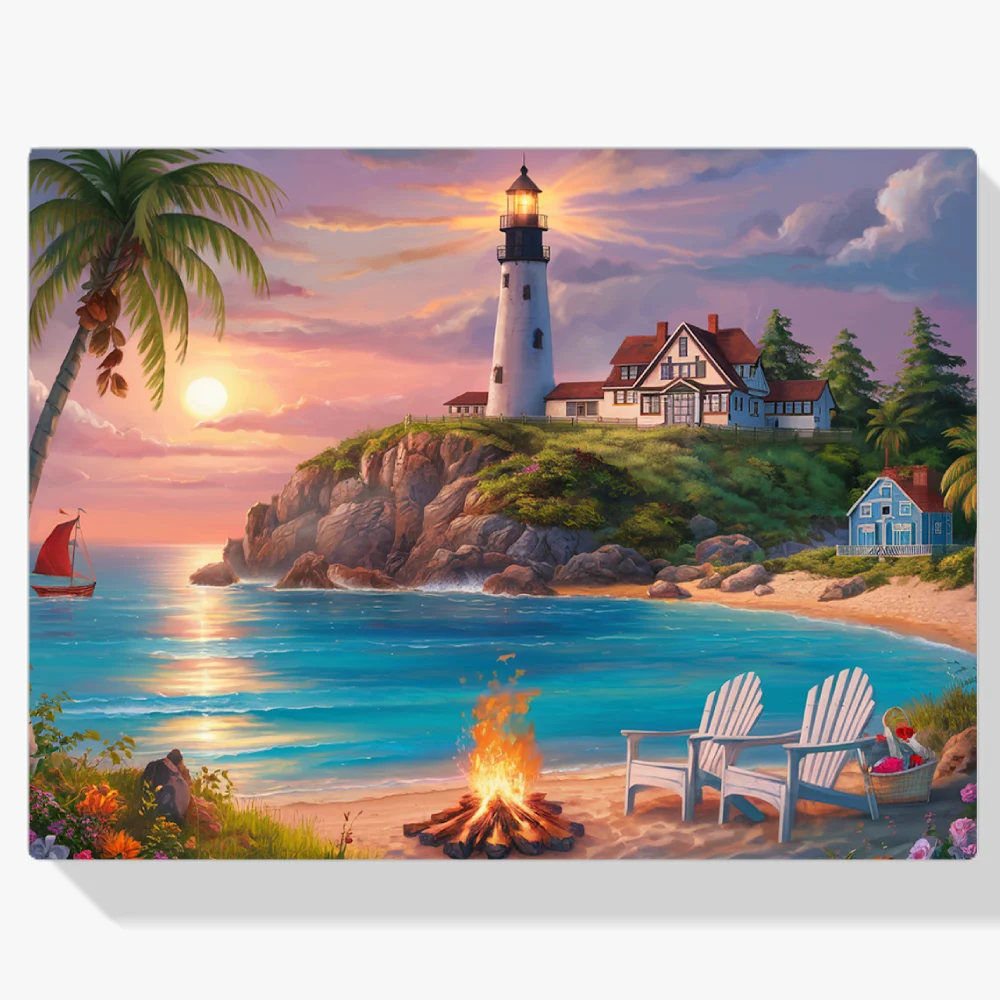 Pintura Diamante - Faro del Mar