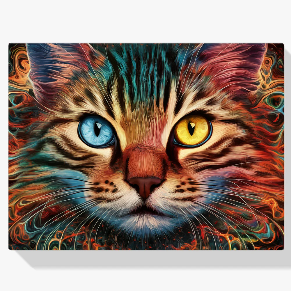 Pintura Diamante - Felino místico