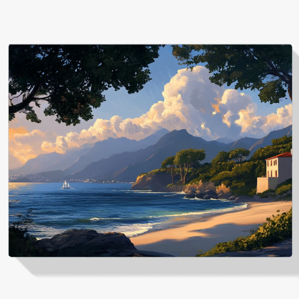 Pintura Diamante - Tranquilidad junto al mar