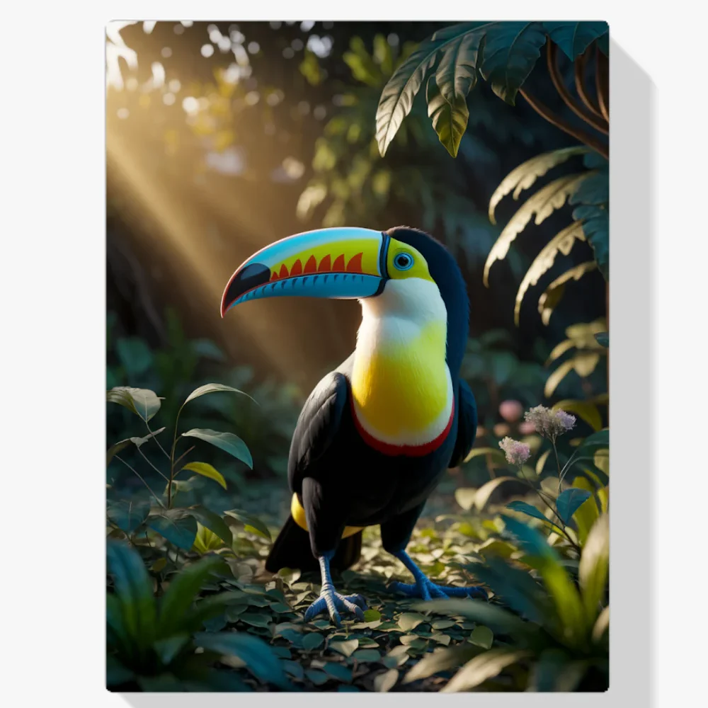 Pintura Diamante - Vivaz tucán en una selva tropical