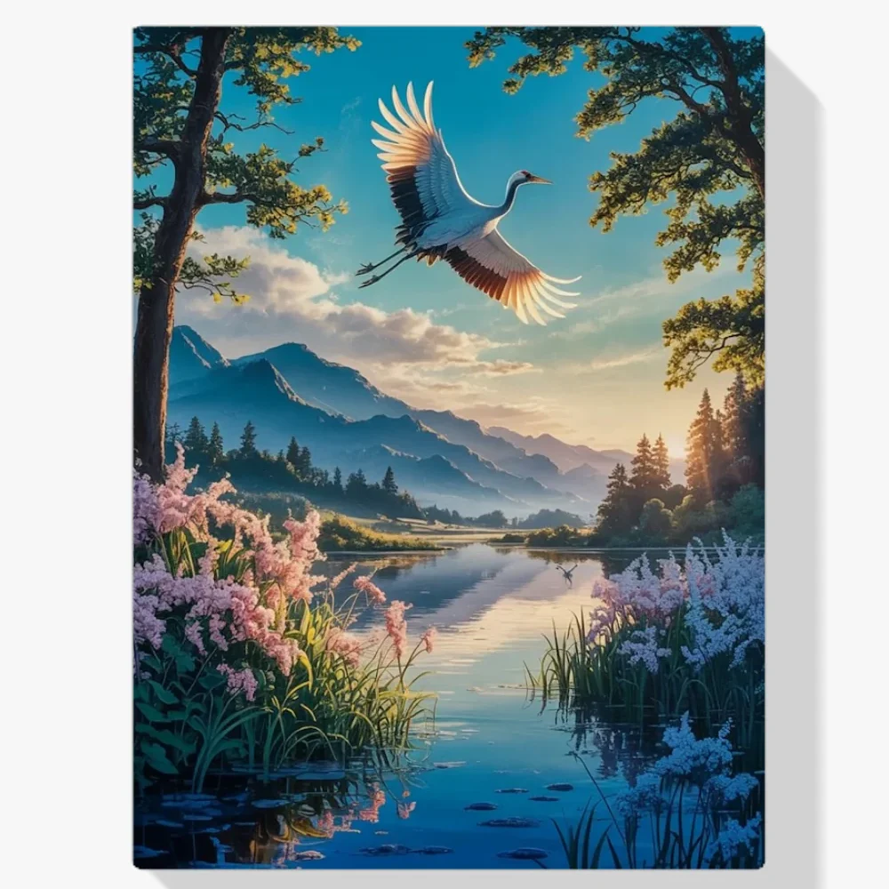 Pintura Diamante - Bajo el vuelo de la grulla