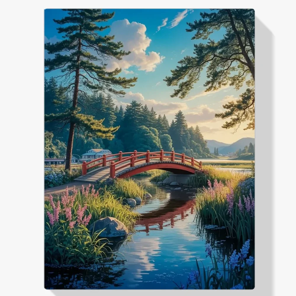 Pintura Diamante - Vientos sobre el Puente Rojo