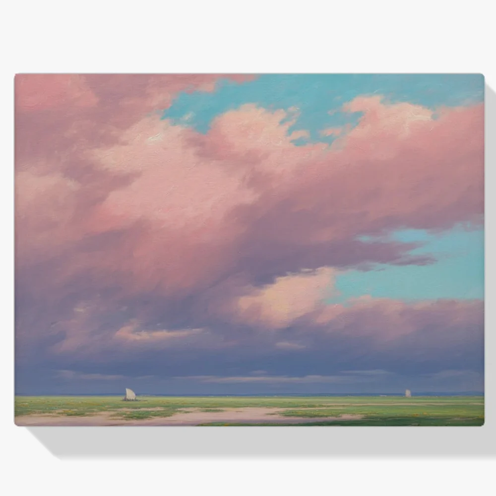 Pintura Diamante - Cielos rosas