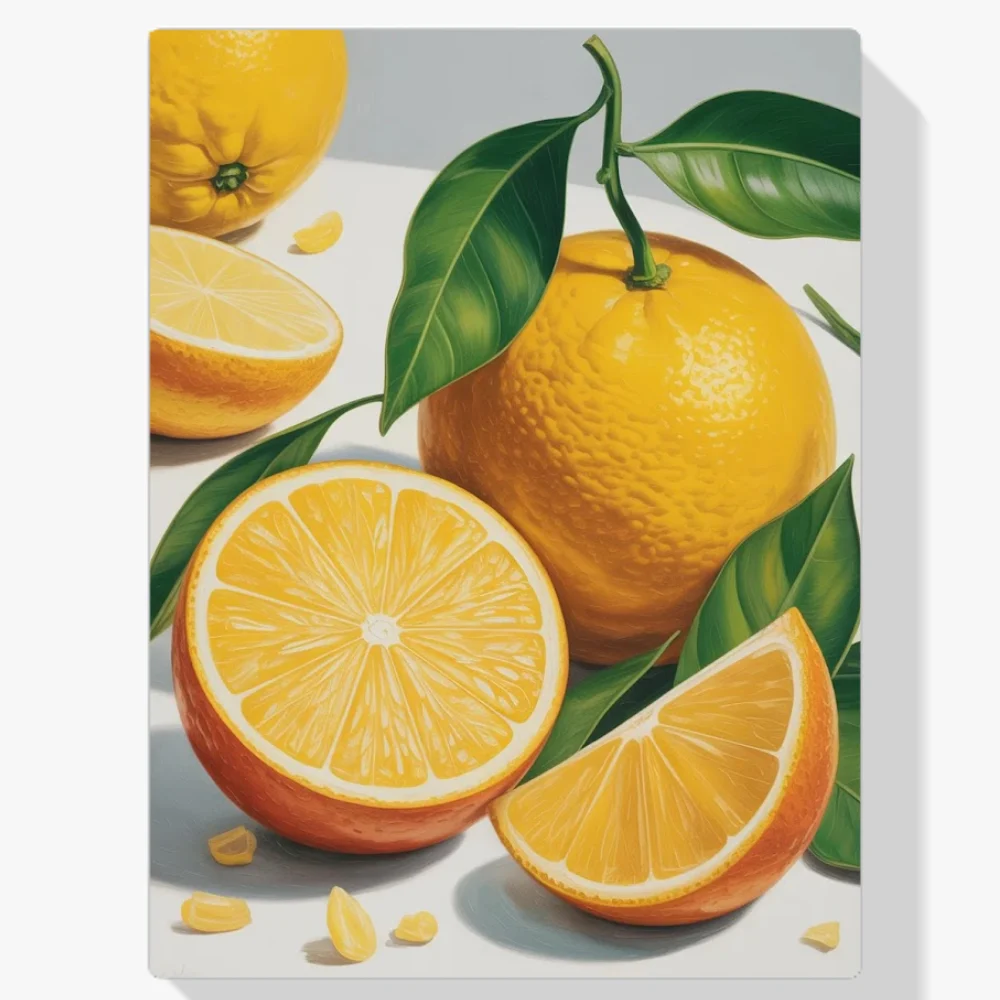 Pintura Diamante - Cítricos dorados