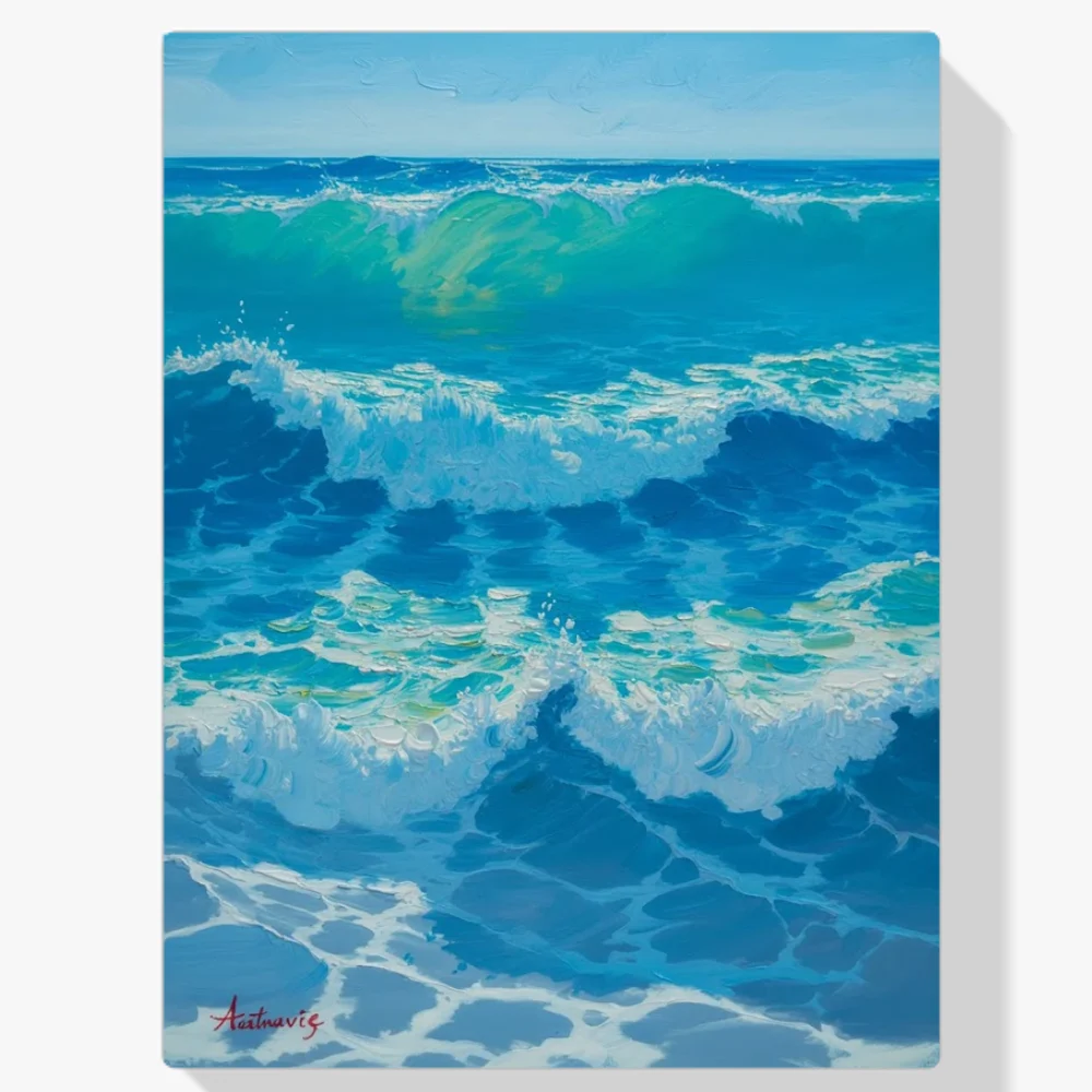 Pintura Diamante - Ola de calor azul