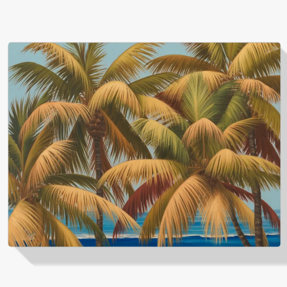 Pintura Diamante - Palmas Doradas
