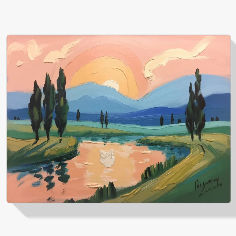 Pintura Diamante - Tardes pintadas de melocotón