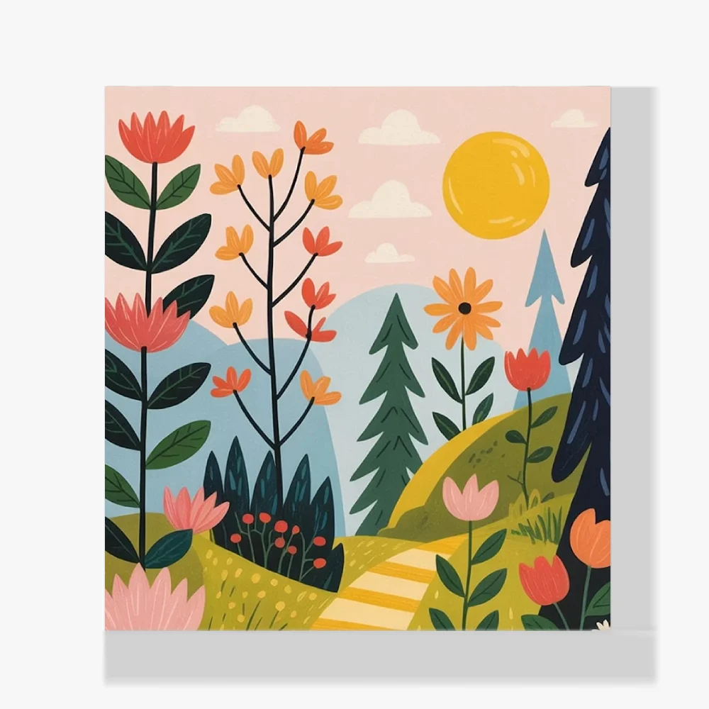 Mini Pintura Diamante - Atardecer de pétalos