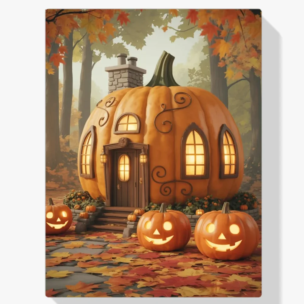 Pintura Diamante - Delicia de cabaña de calabaza