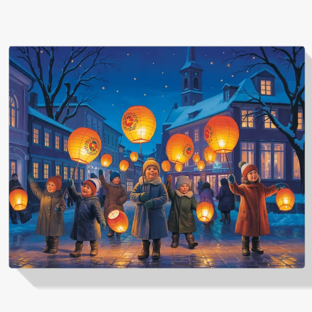 Pintura Diamante - Desfile de San Martín