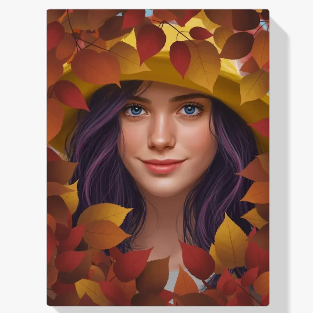 Pintura Diamante - Elegancia otoñal - Mujeres flores