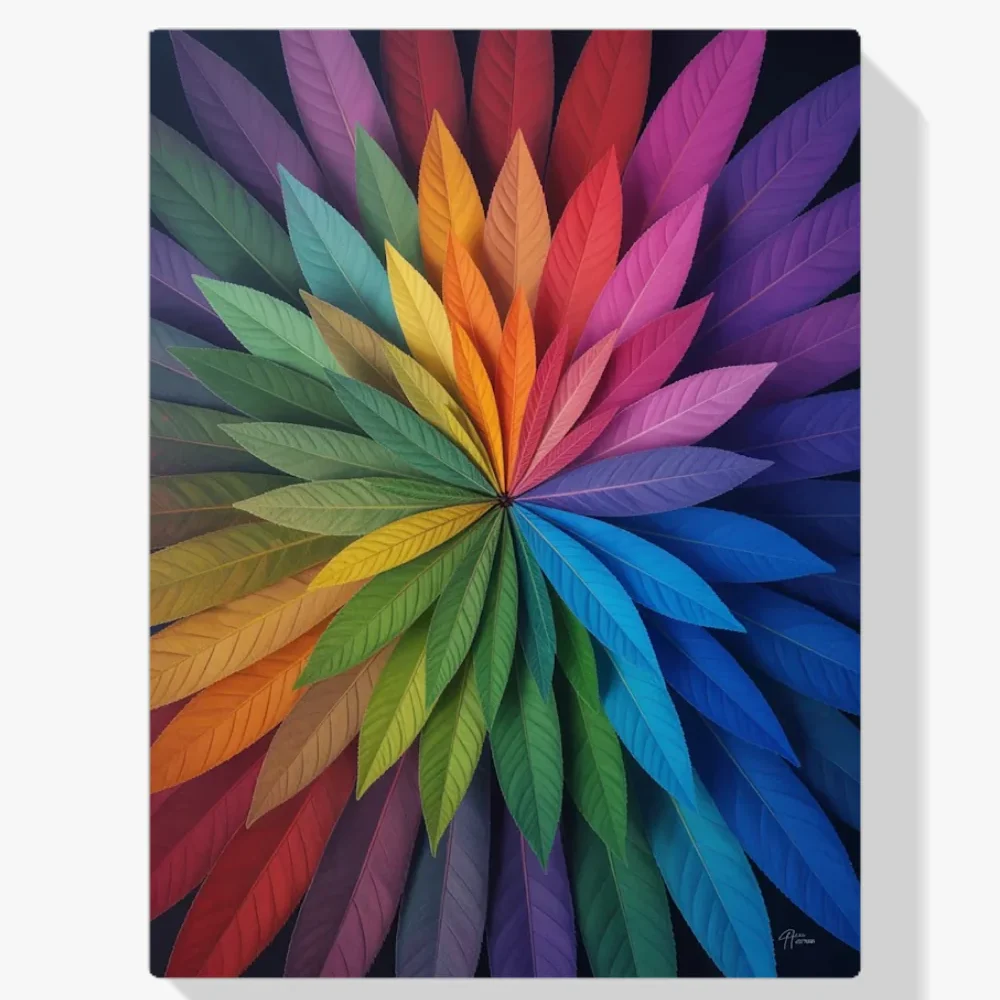 Pintura Diamante - Explosión de hojas vivas - Mandalas