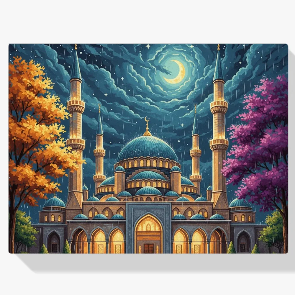 Pintura Diamante - Mezquita Lluviosa
