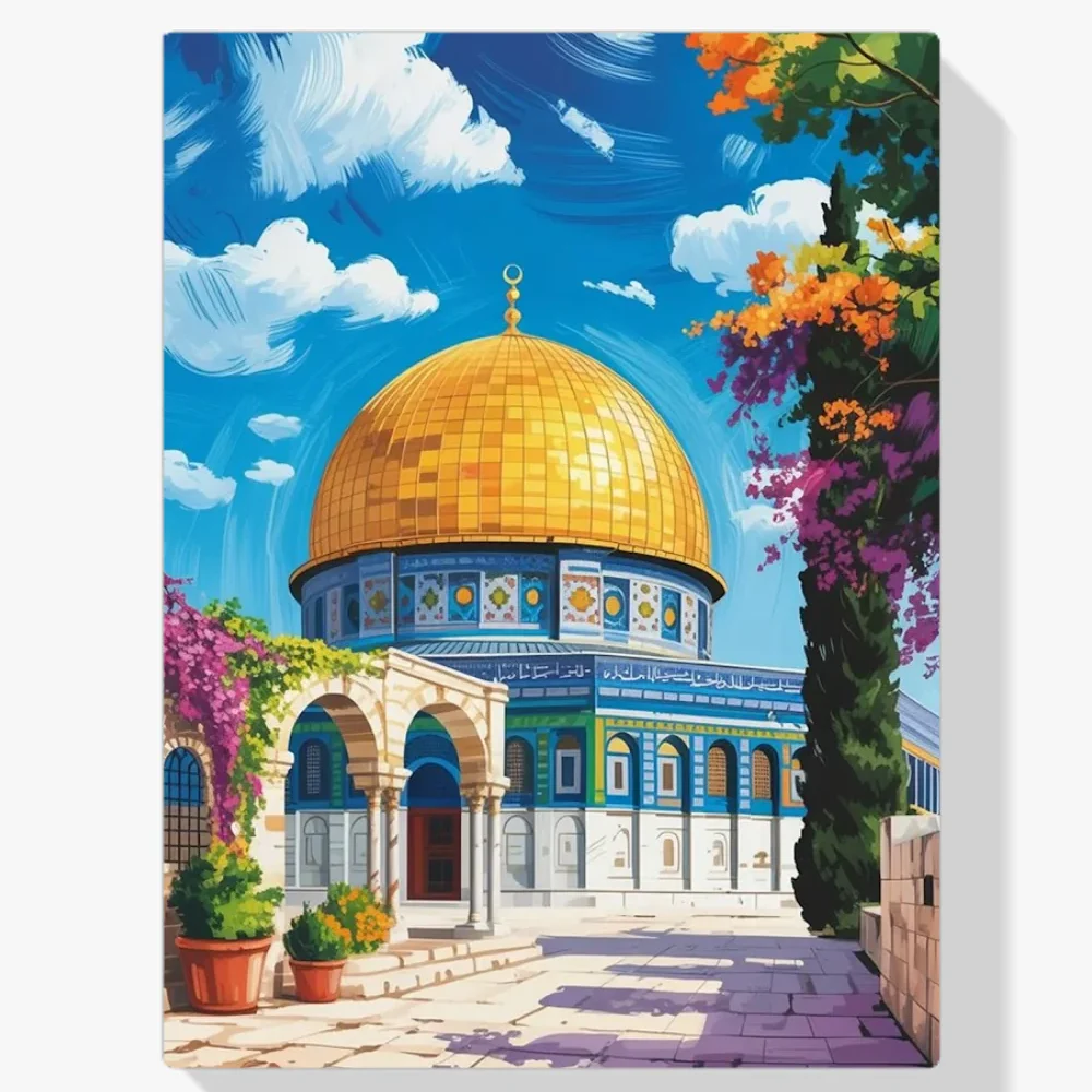 Pintura Diamante - Mezquita y Flores