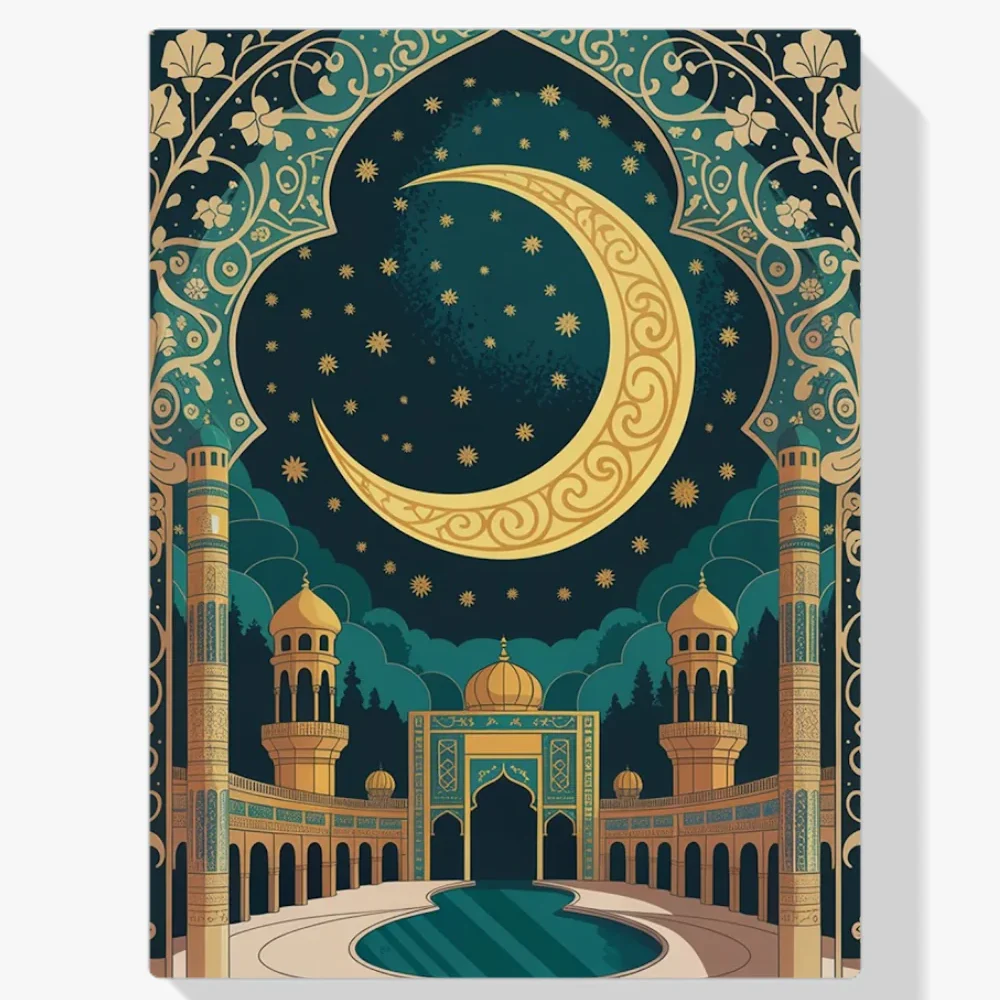 Pintura Diamante - Arco de la Media Luna Dorada