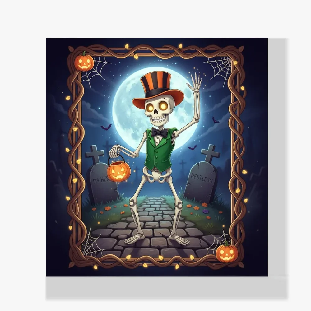 Mini Pintura Diamante - Esqueleto feliz