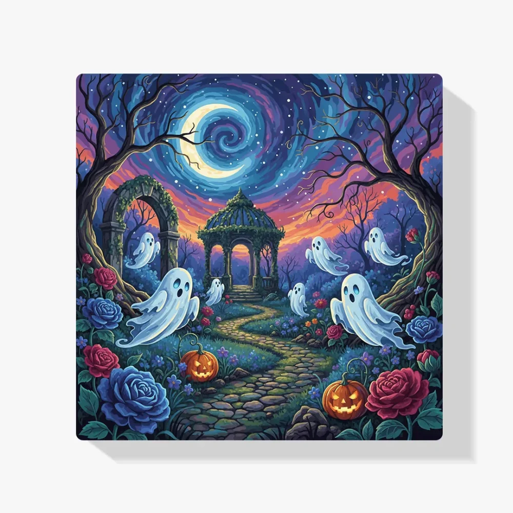 Pintura Diamante - Fantasmas en el jardín