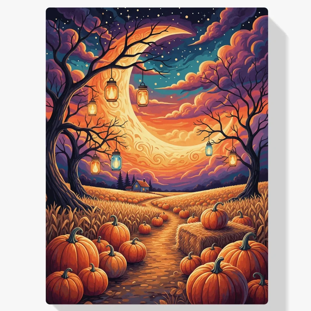 Pintura Diamante - Faroles de octubre