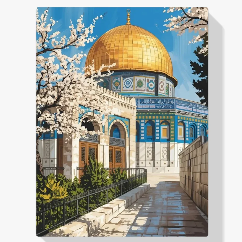 Pintura Diamante - Flores de Al-Quds