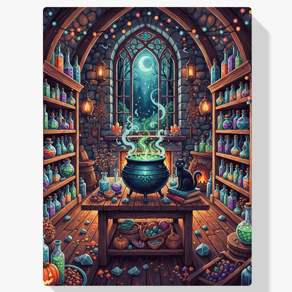 Pintura Diamante - Habitación de pociones de bruja