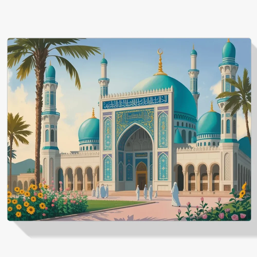 Pintura Diamante - La Serenidad de la Mezquita Jardín
