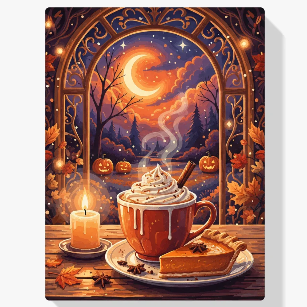 Pintura Diamante - Noche de especias de calabaza