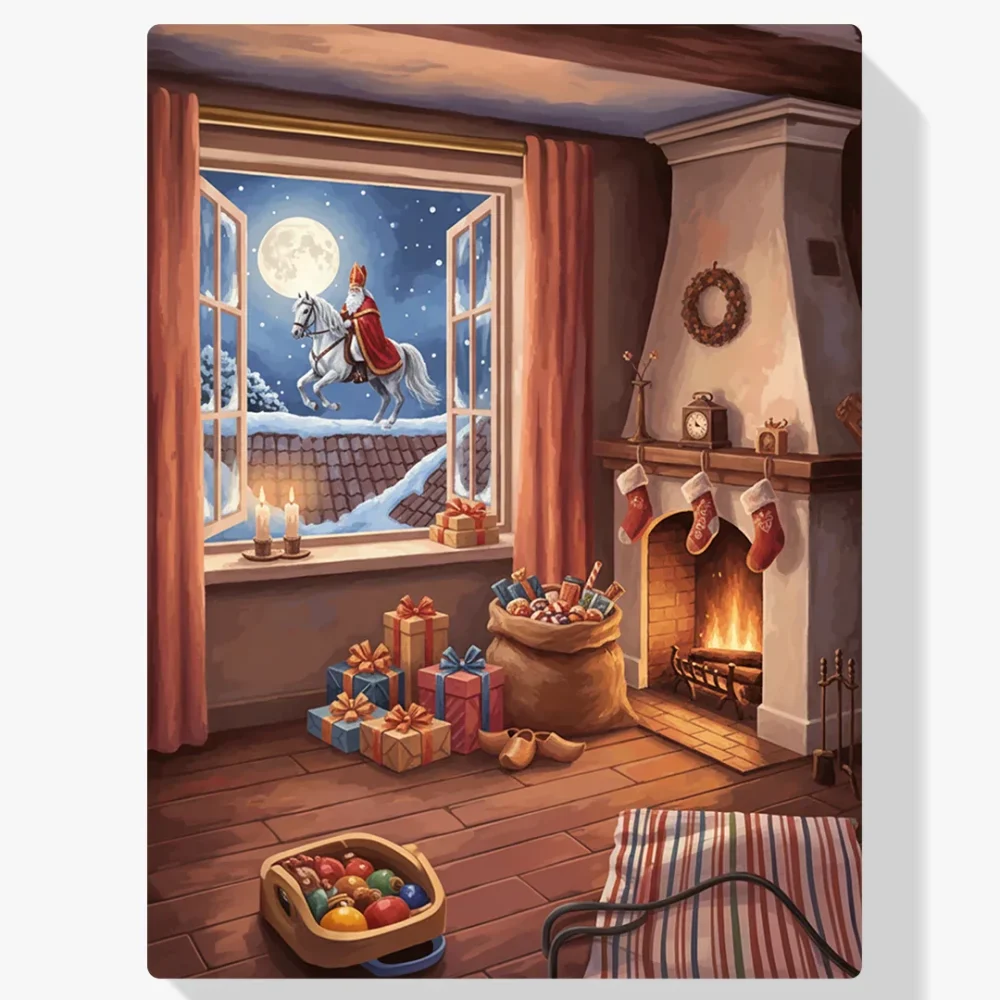 Pintura Diamante - Llegada de Papá Noel