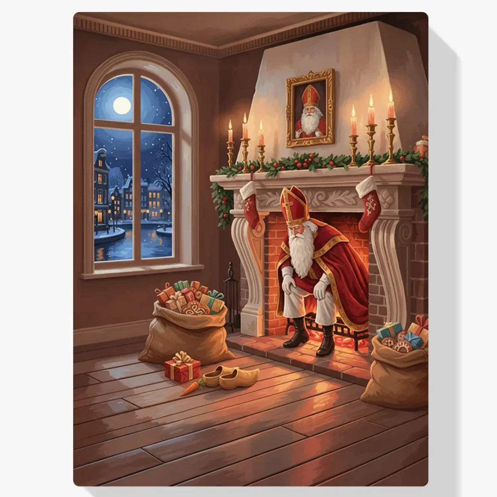 Pintura Diamante - Por la chimenea