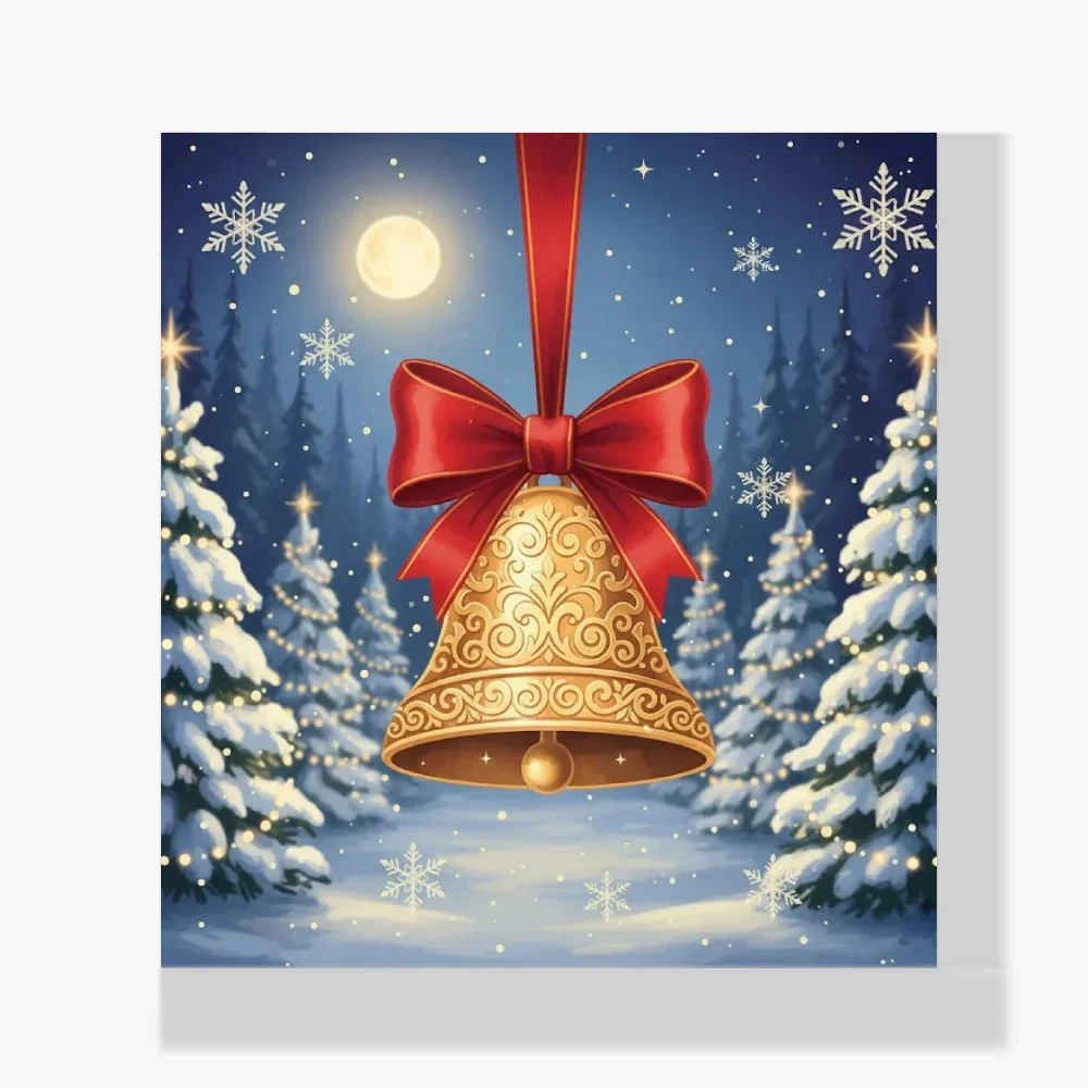 Mini Pintura Diamante - Pequeña campana navideña