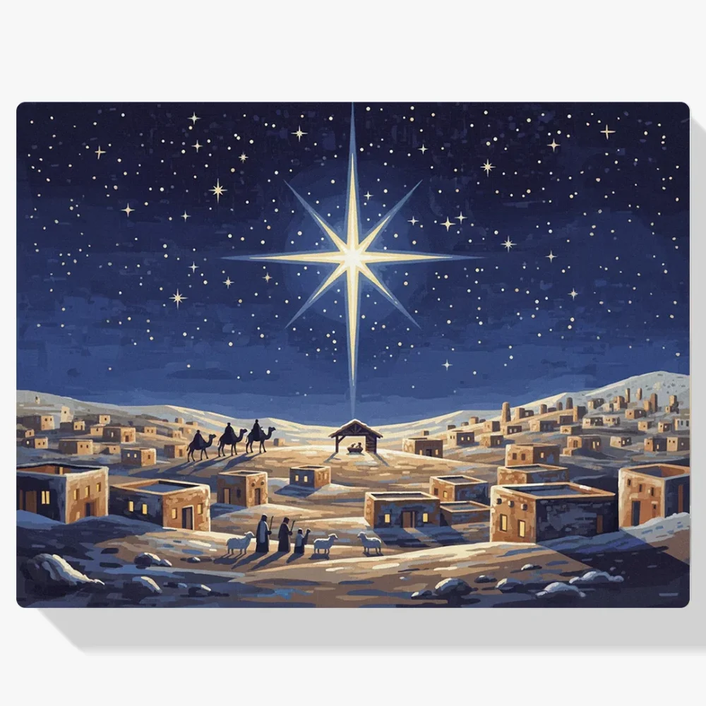 Pintura Diamante - Noche estrellada sobre Belén